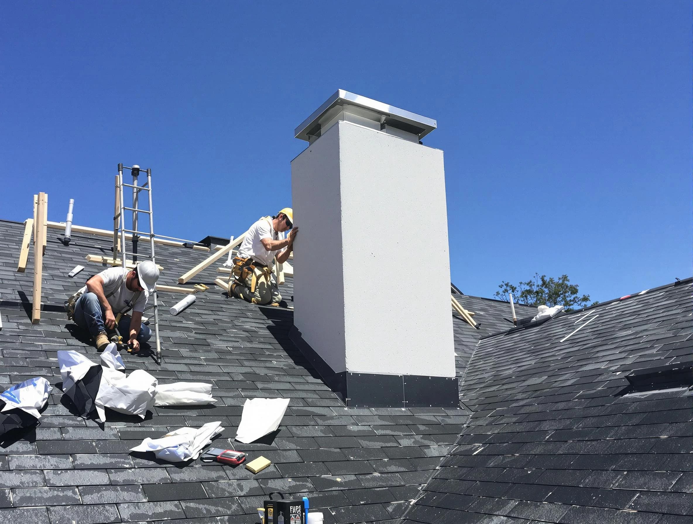 Oak Hill Chimney Sweep crew installing a new chimney in Oak Hill, TN