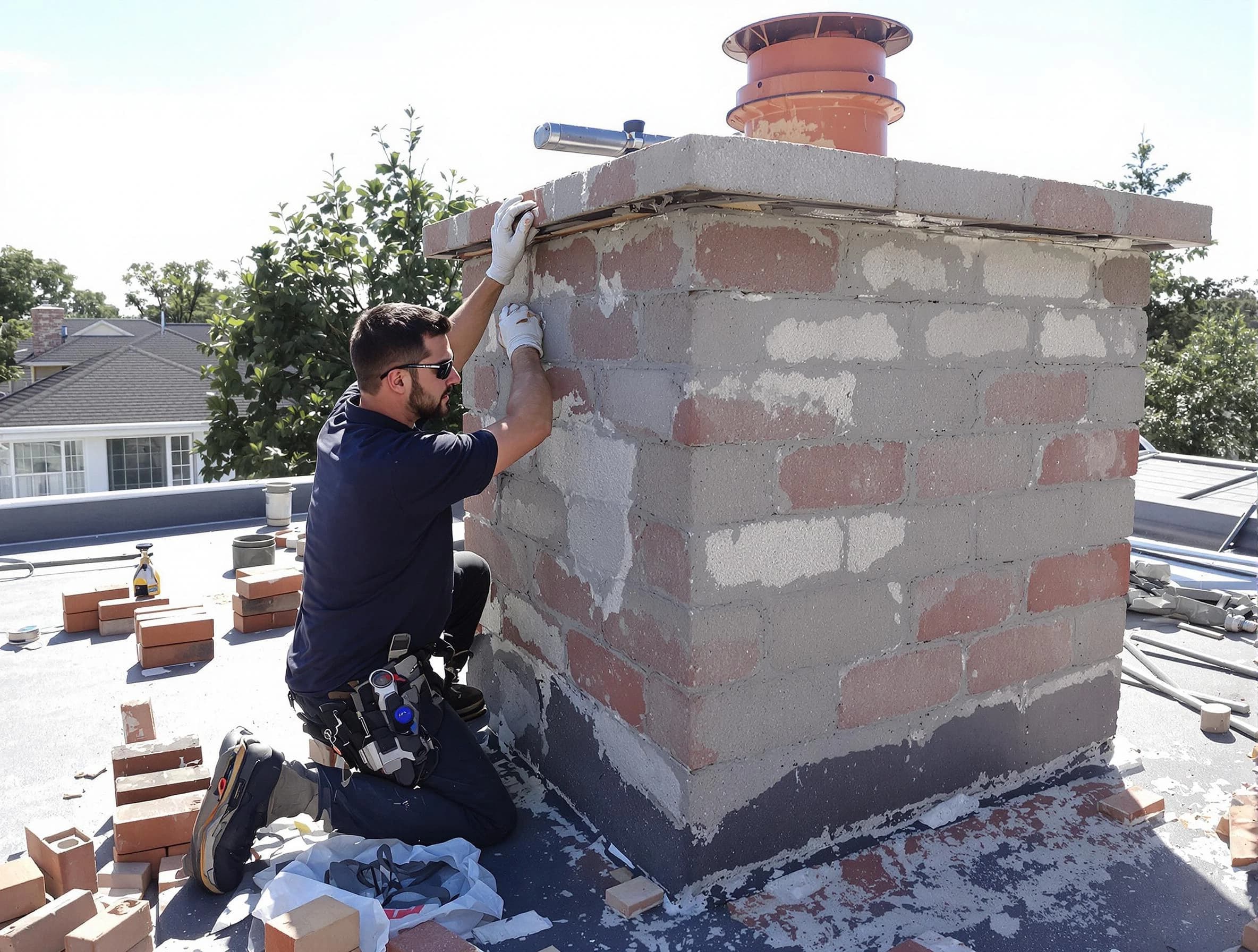 Advanced chimney repair process by Oak Hill Chimney Sweep in Oak Hill, TN