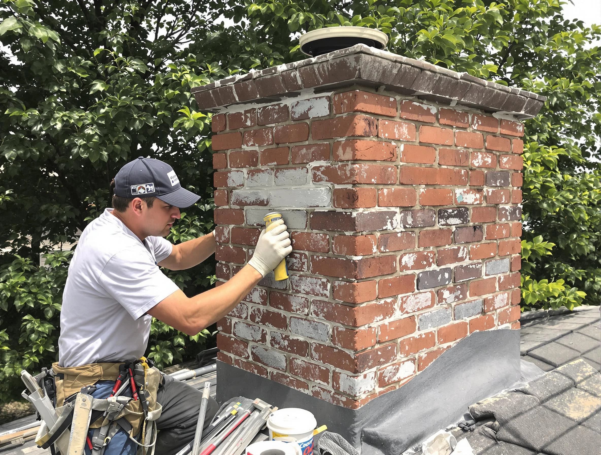 Oak Hill Chimney Sweep restoring an aging chimney in Oak Hill, TN