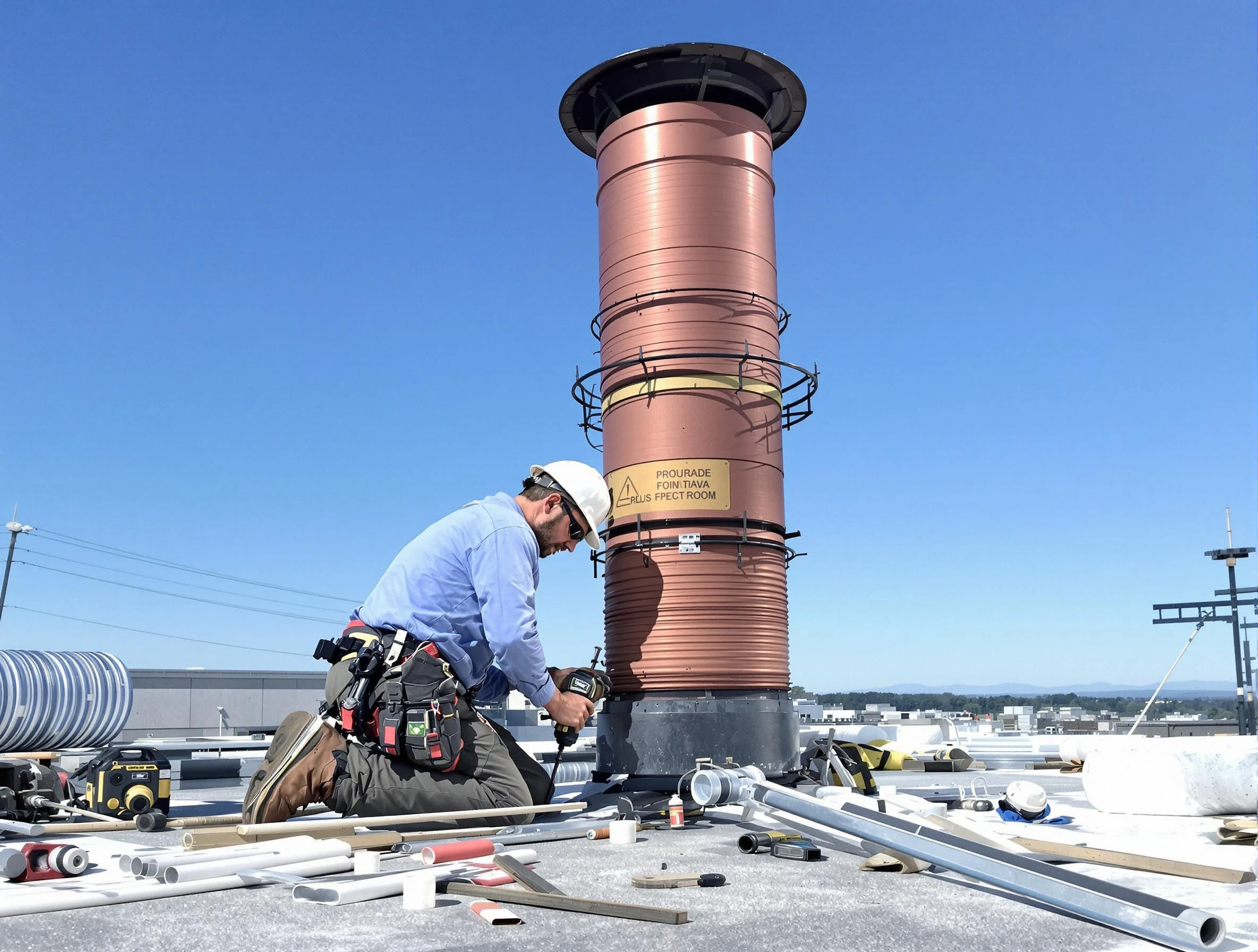 Installed chimney liner by Oak Hill Chimney Sweep in Oak Hill, TN