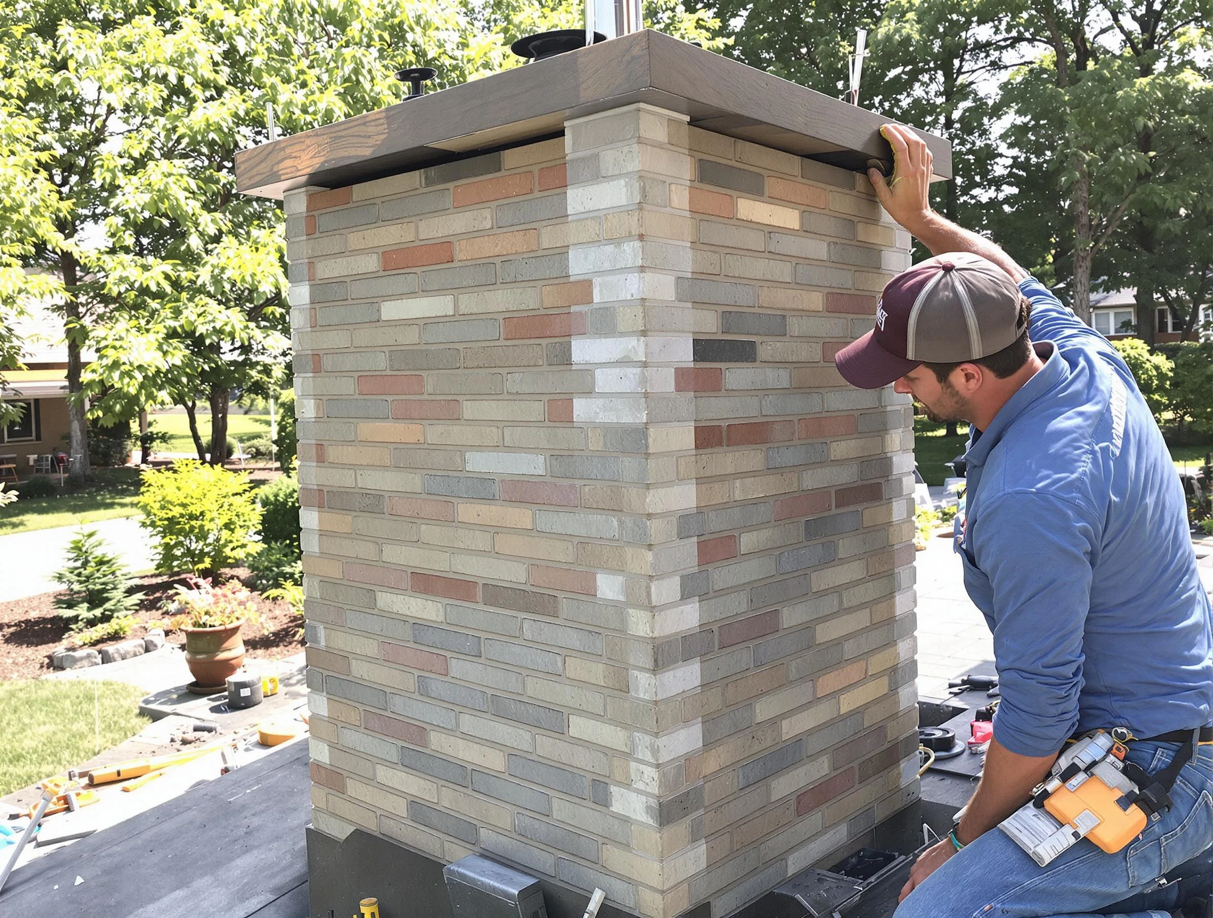 Oak Hill Chimney Sweep completing a modern chimney remodel in Oak Hill, TN